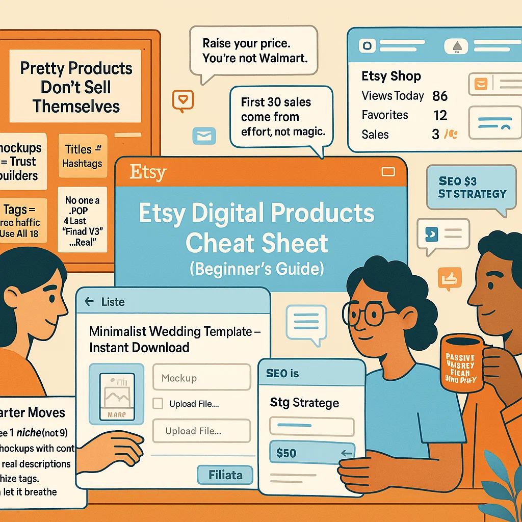 Featured image for Etsy Digital Products Cheat Sheet (Beginner’s Guide)